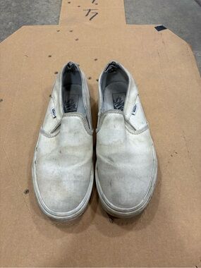 Vans Slip-On Canvas Loafers in Off-White